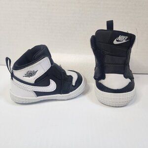Baby Nike Air Jordan 1 Mid Soft Bottom Crib Shoes White Size 3C